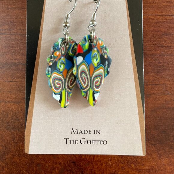 Bundle 3 for $12. Handmade Colorful Abstract Dangle Earrings. - Picture 2 of 3